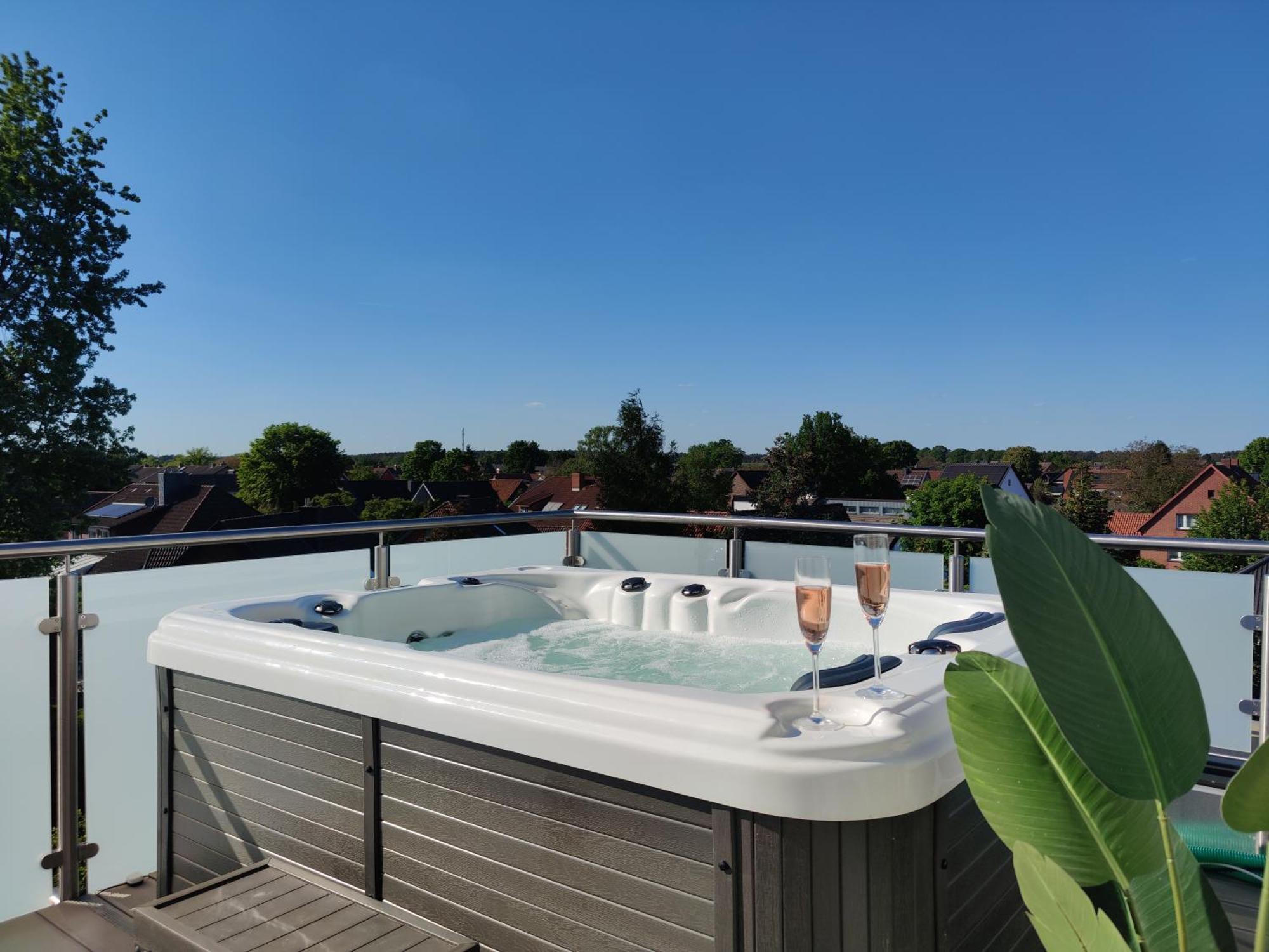 Penthouse Mit Whirlpool Im Herzen Von Niedersachsen Burgwedel  Exteriör bild